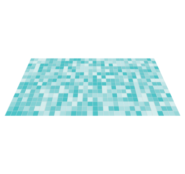 Tapis vinyle carreaux de ciment fondu de mosaïque carrée - TenStickers