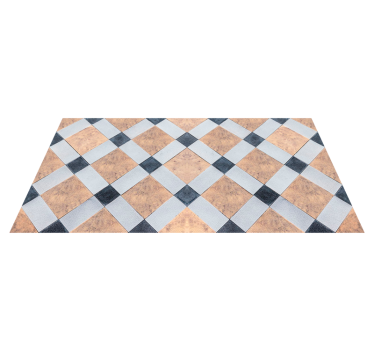 Tapis vinyle carreaux de ciment revêtement de sol en damier - TenStickers