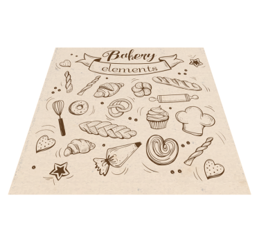 Tapis vinyle autres tapis illustration thème boulangerie - TenStickers