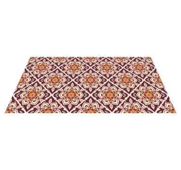 Tapis mosaique vinyle motif de mandala en mosaïque - TenStickers