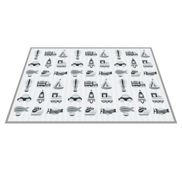 Tapis vinyle pour enfants transports ludiques - TenStickers