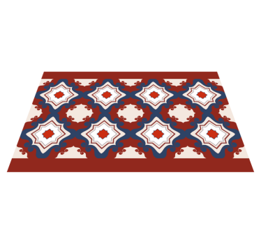 Tapis vinyle carreaux de ciment symétrie mosaïque complexe - TenStickers
