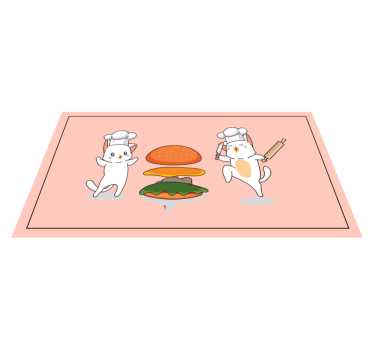 Tapis vinyle pour enfants joyeux compagnons de cuisine - TenStickers