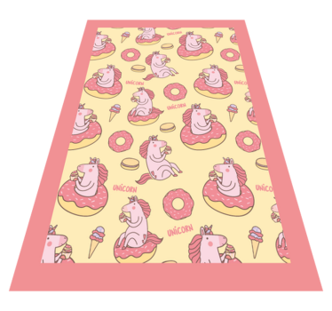 Tapis vinyle pour enfants modèle de beignet licorne - TenStickers