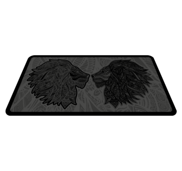 tapis vinyle pour chambre Bataille de deux lions - TenStickers
