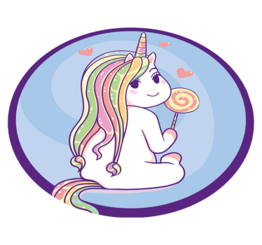 Tapis vinyle pour enfants sucette licorne - TenStickers