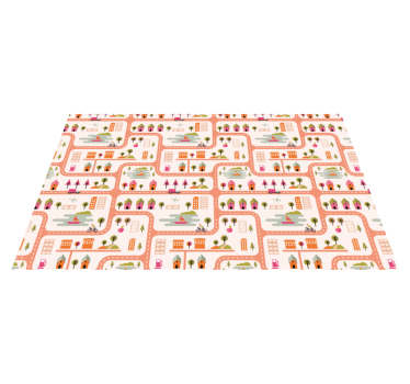 Tapis vinyle route plan de ville ludique - TenStickers