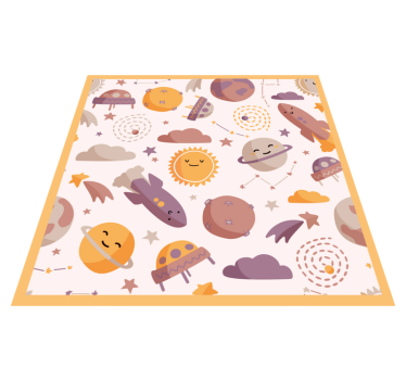 Tapis vinyle pour enfants thème de l'espace ludique - TenStickers