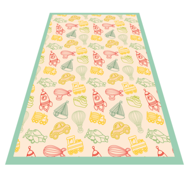 Tapis vinyle pour enfants modèle de transport ludique - TenStickers