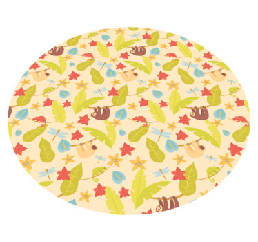 Tapis vinyle autres tapis circulaire des créatures d'automne - TenStickers