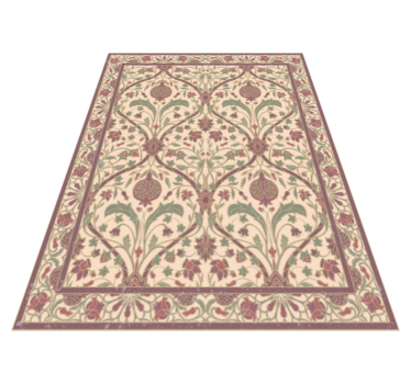 Tapis vinyle vintage motif floral orné - TenStickers