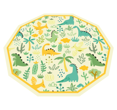 Tapis vinyle autres tapis hexagone de dinosaure - TenStickers
