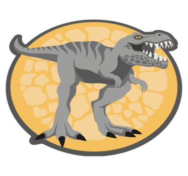 Tapis vinyle pour enfants conception circulaire de dinosaure - TenStickers
