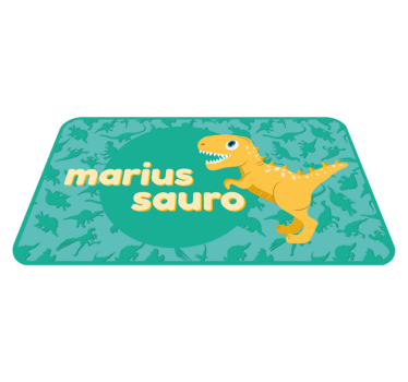 Tapis vinyle pour enfants dinosaure personnalisé - TenStickers