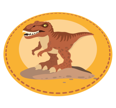 Tapis vinyle pour enfants tapis rond dinosaure - TenStickers