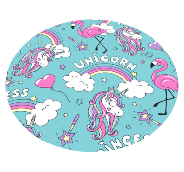 Tapis vinyle autres tapis cercle fantastique de licorne - TenStickers