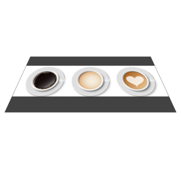Tapis vinyle cuisine coureur de tasses à café - TenStickers
