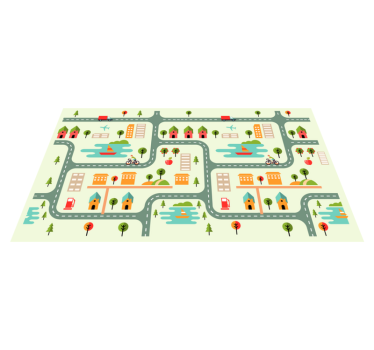 tapis vinyle ruelle Route tapis de jeu enfants - TenStickers