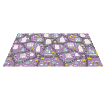 Tapis vinyle route plan de jeu - TenStickers