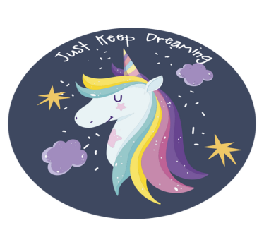Tapis vinyle pour enfants continue de rêver licorne - TenStickers