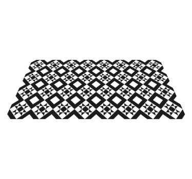 Tapis vinyle cuisine carreaux de ciment monochrome - TenStickers