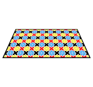 Tapis mosaique vinyle motif mosaïque coloré - TenStickers