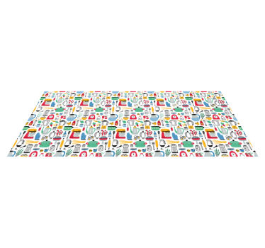 Tapis vinyle alphabet tuiles alphabétiques - TenStickers