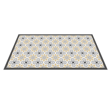 Tapis vinyle cuisine moderne floral antique - TenStickers