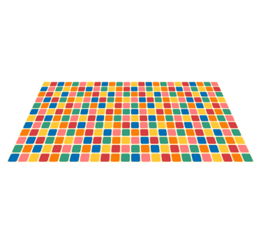tapis geometrique Carrés de carreaux multicolores - TenStickers