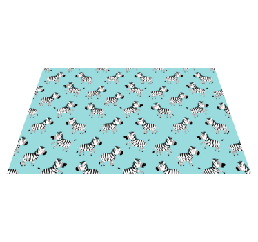 Tapis vinyle pour enfants zèbres de dessin animé - TenStickers