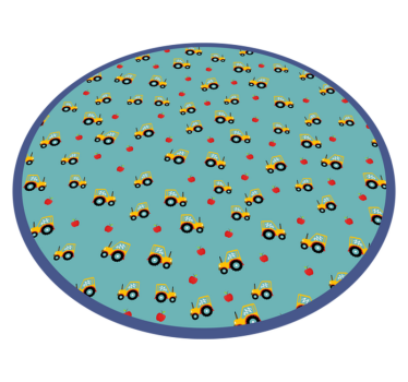 Tapis vinyle pour enfants motif de tracteur ludique - TenStickers