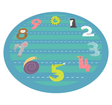 Tapis vinyle pour enfants hippodrome circulaire - TenStickers