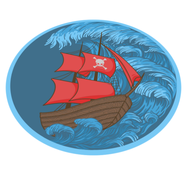 Tapis vinyle jeux heure de jeu des pirates - TenStickers