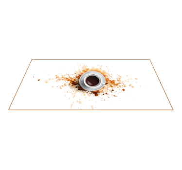 Tapis vinyle cuisine illusion de café renversé - TenStickers