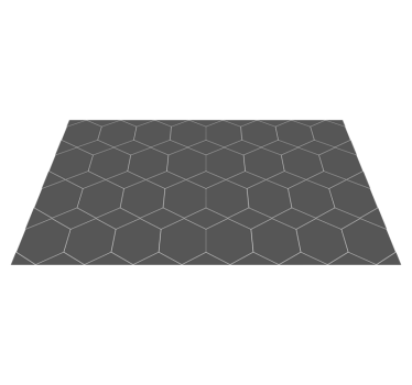 Tapis vinyle carreaux de ciment tuiles hexagonales - TenStickers