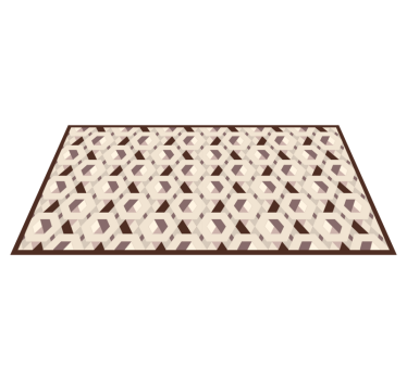 Tapis vinyle entrée géométrique hexagones beiges - TenStickers