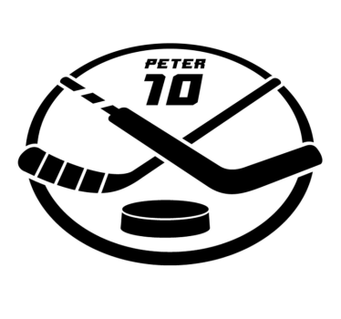 Tapis vinyle personnalise Texte personnalisé de hockey sur glace - TenStickers