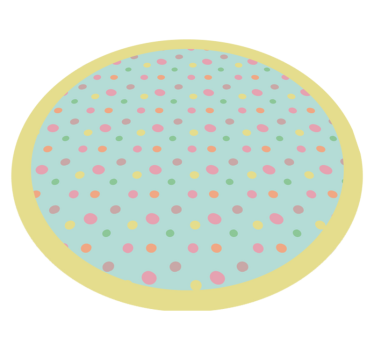 Tapis vinyle salon points tachetés vibrants - TenStickers