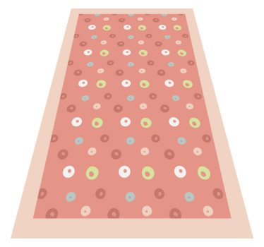 Tapis vinyle salon motif de points abstrait - TenStickers