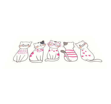 Tapis vinyle autres tapis illustrations de chat ludique - TenStickers