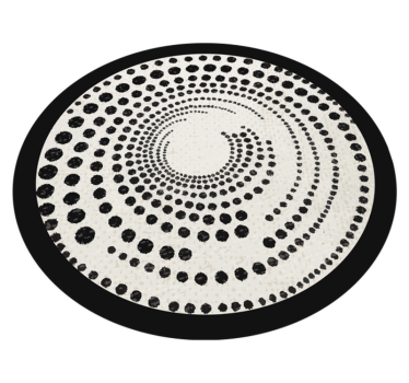 Tapis geometrique Cercle brisé à pois - TenStickers