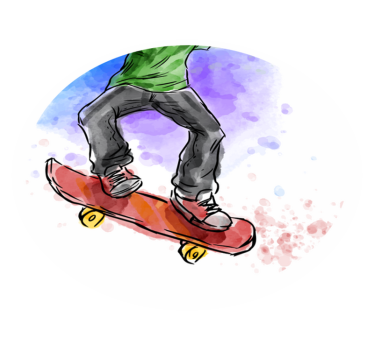 Tapis vinyle autres tapis illustration de skateboard - TenStickers