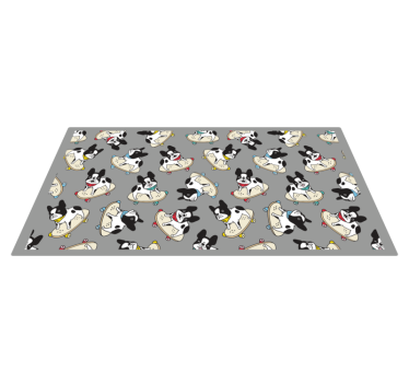 Tapis vinyle pour enfants modèle de chiens de patinage - TenStickers