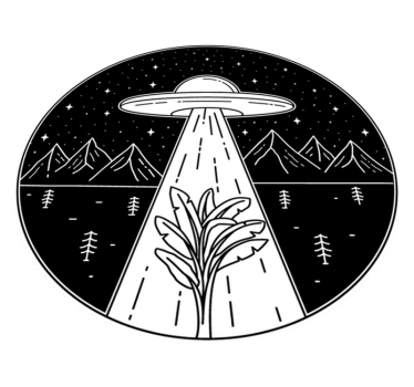 Tapis vinyle jeux scène d'enlèvement par des extraterrestres - TenStickers