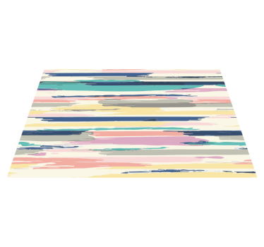 Tapis vinyle salon niveaux rayés vibrants - TenStickers