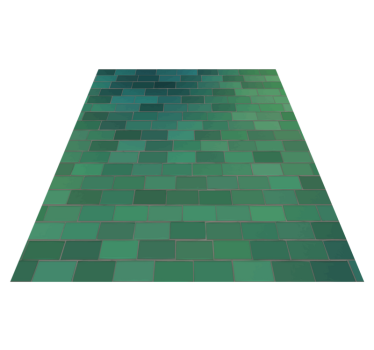 Tapis vinyle carreaux de ciment design vert texturé - TenStickers