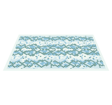 Tapis mosaique vinyle motif carrelé bleu - TenStickers