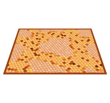 Tapis vinyle cuisine design hexagonal en nid d'abeille - TenStickers