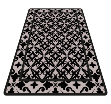 Tapis vinyle cuisine motif noir élégant - TenStickers