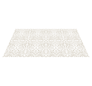 Tapis vinyle autres tapis concept de contour floral - TenStickers